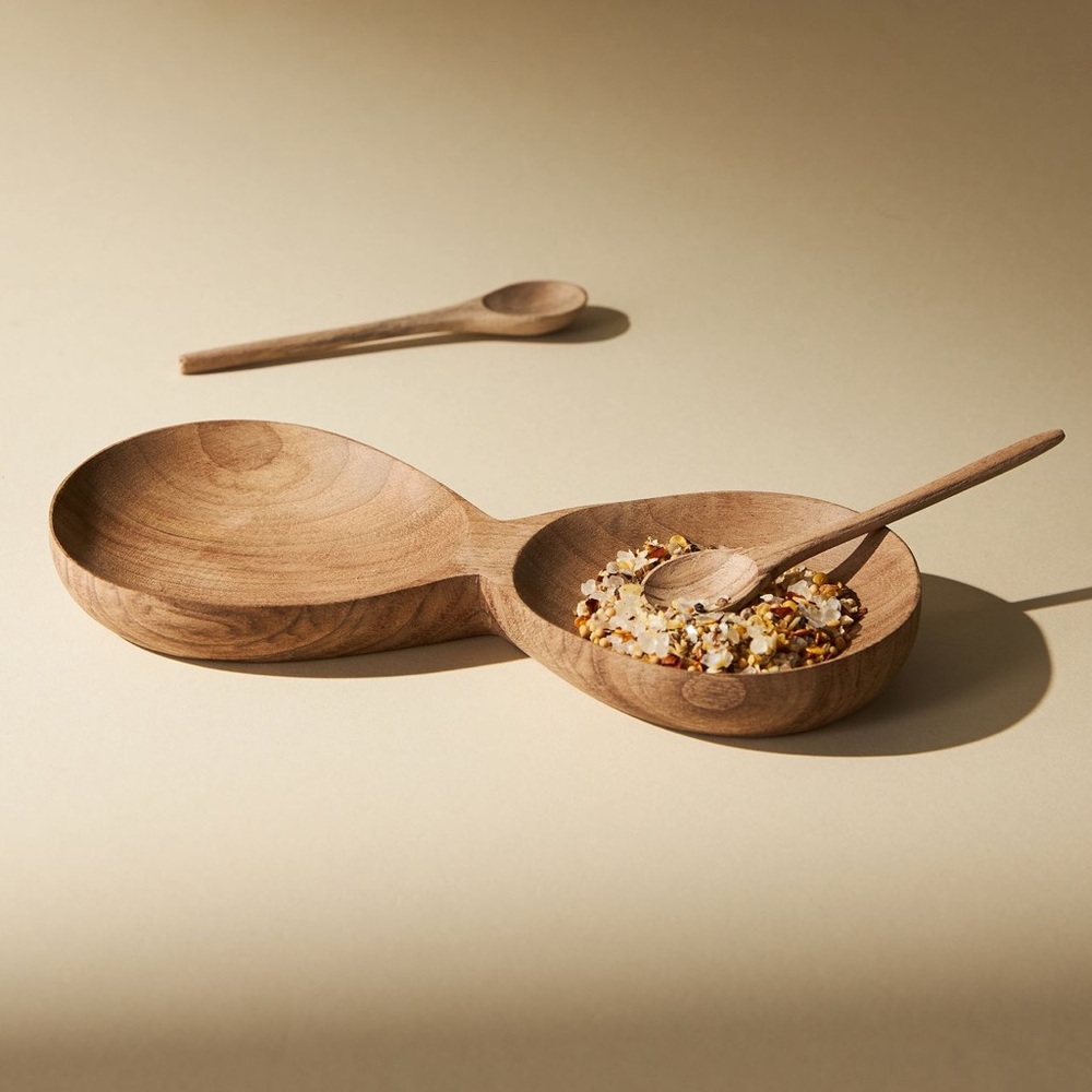 ANTHROPOLOGIE Moroccan Wooden Condiment Tray
